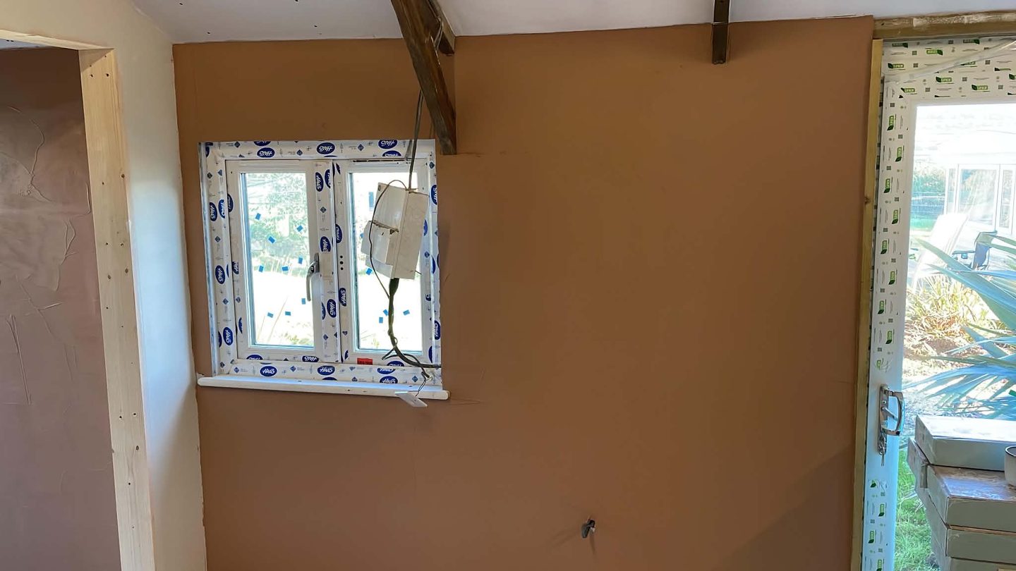 New Window and Fresh Plaster
